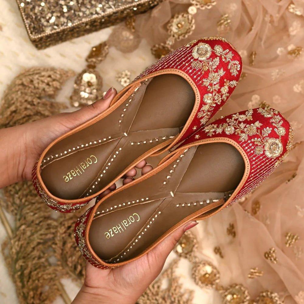 Juttis for Bridal Wear: Elevate Your Wedding Style - Coral Haze