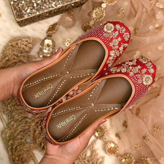 Juttis for Bridal Wear: Elevate Your Wedding Style - Coral Haze