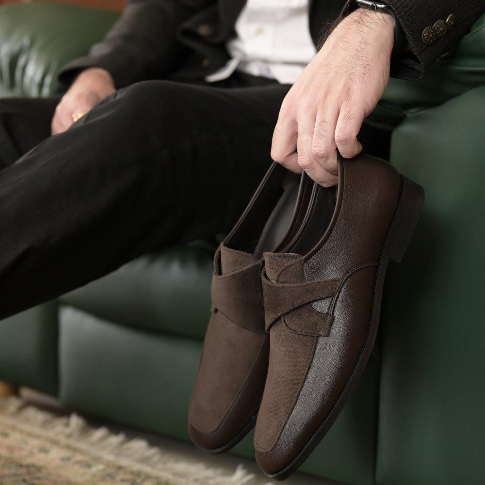 Ezra - Luxurious Brown Velvet Loafers for men Coral Haze Ezra - Luxurious Brown Velvet Loafers for men Coral Haze