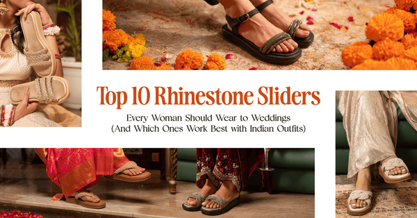 Top 10 Rhinestone Sliders Every Woman Should Wear to Weddings (And Which Ones Work Best with Indian Outfits) - Coral Haze