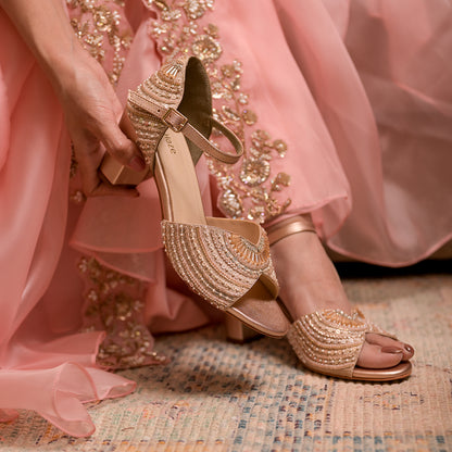 Bride Heels David's Bridal Rose Gold Shoes Emerson Wedding