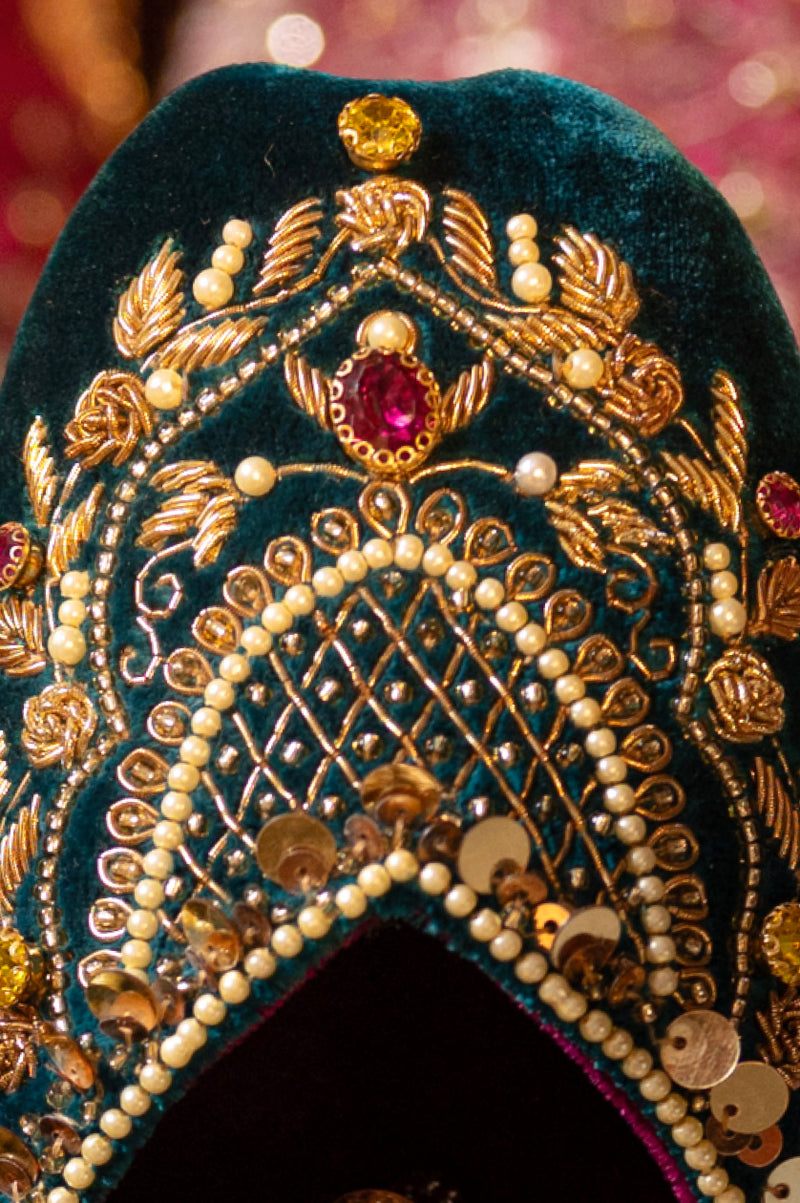 hand-embroidered zardozi