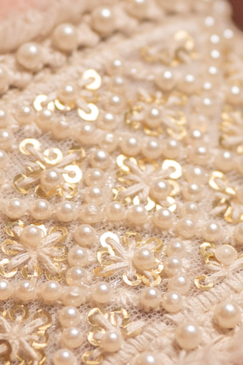 Pearl and sequin work